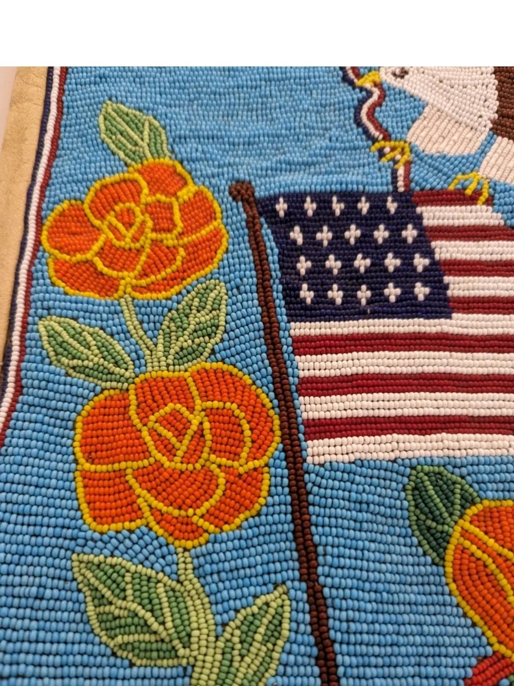 C. 1950 Nez Perce Beaded Eagle Wall Bag- Native American